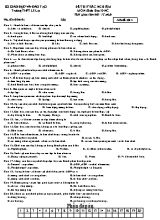 Đề kiểm tra 15 phút môn Sinh học Lớp 10 (Ban nâng cao) - Mã đề thi 4 - Trường THPT Lê Lợi